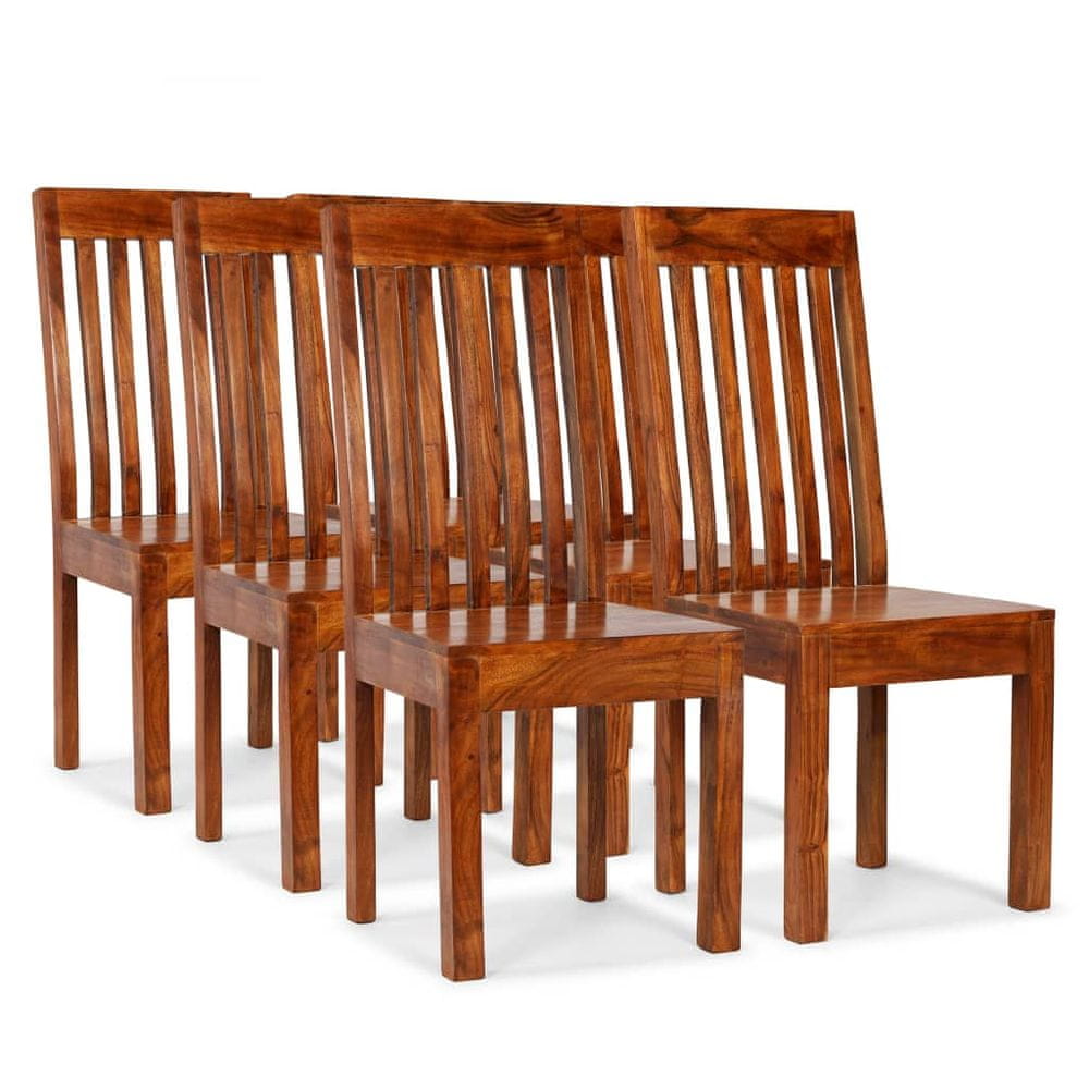 Vidaxl Jedálenské stoličky 6 ks, masív a sheeshamové drevo, moderné